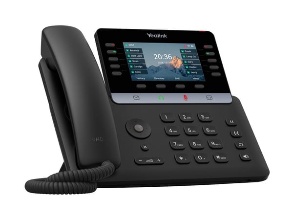 Yealink SIP-T74W - VoIP-telefon med anrops-ID/samtale venter - IEEE 802.11a/b/g/n/ac/ax (Wi-Fi) / Bluetooth 5.0 - 10-veis anropskapasitet - SIP, SI...