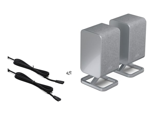 Sharp HT-SPR52021 - Q Series - høyttalere - for hjemmeteater - 2.0.2-channel - trådløs - 66 watt (Total) - satengsølv