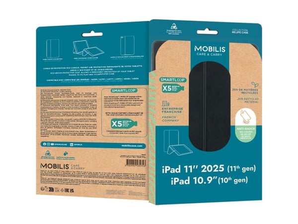 Mobilis Element - Lommebok for nettbrett - med klaff - svart