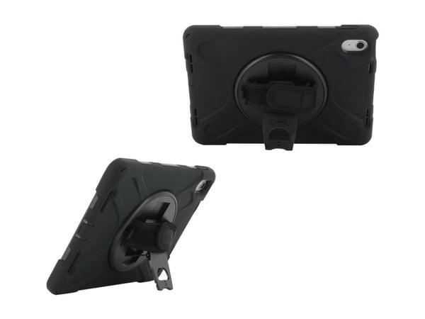 Mobilis All in Case - Baksidedeksel for nettbrett - robust - forsterket, med skulderreim - silikon - svart