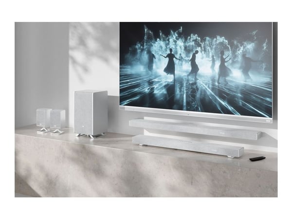 Sharp HT-SPR52021 - Q Series - høyttalere - for hjemmeteater - 2.0.2-channel - trådløs - 66 watt (Total) - satengsølv