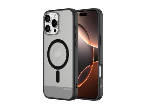 Incase - Baksidedeksel for mobiltelefon - smal - MagSafe-samsvar - termoplast-polyuretan (TPU), polykarbonat - svart - for Apple iPhone 16 Pro