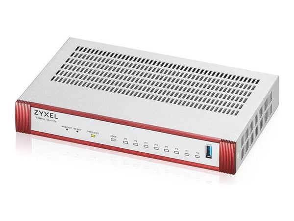 Zyxel ZyWALL USG FLEX 100HP - Brannvegg - med 1-års Security Bundle - 8 porter - 1GbE - skystyring