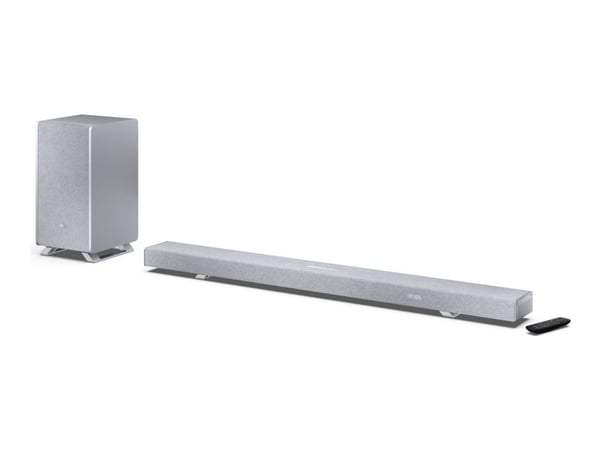 Sharp HT-SBW55121 - Q Series - Lydplankesystem - for hjemmeteater - 5.1.2-kanal - trådløs - Bluetooth - 212 watt (Total) - satengsølv