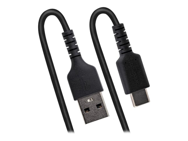 StarTech 3ft (1m) USB A to C Charging Cable, Coiled Heavy Duty Fast Charge & Sync USB-C Cable, High Quality USB 2.0 A to Type-C, Rugged Aramid Fibe...