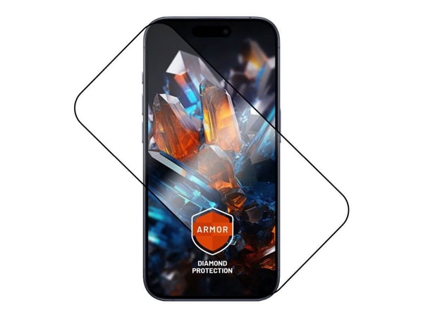 FIXED Armor ultra-holdbart herdet glass med støvbeskyttelsesapplikator og AR-lag for Apple iPhone 17 Pro Max, svart
