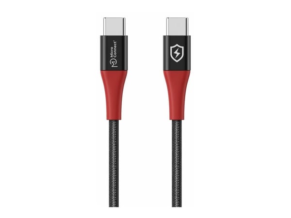 MicroConnect - USB-kabel - 24 pin USB-C (hane) till 24 pin USB-C (hane) - USB 2.0 - 1.5 m - USB-strömförsörjning (240W), säker laddning, datablocke...