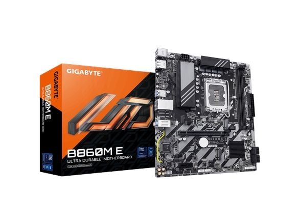 GIGABYTE B860M E, Intel, LGA 1851 (Socket V1), Intel Core Ultra (Series 2), LGA 1851, DDR5-SDRAM, 128 GB