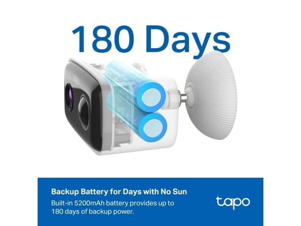 TP-Link Tapo C400 KIT, IP-sikkerhetskamera, Utendørs, Trådløs, Vegg, Hvit, Boks