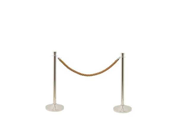 Securit CLASSIC CHROME sperresett med 2 stolper og 1 bronsetau Securit CLASSIC CHROME sperresett med 2 stolper og 1 bronsetau