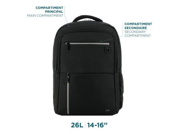 Mobilis THE ONE - Notebookryggsekk - 26L, Smartloop - 14" - 16" - svart