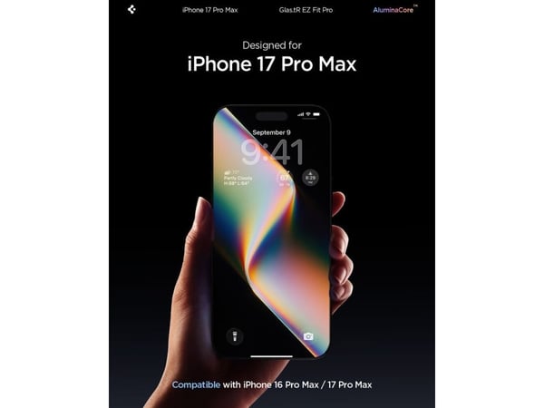 Spigen Glas.tR EZ Fit Pro HD, Apple, iPhone 17 Pro Max / iPhone 16 Pro Max, Støvresistent, Ripebestandig, Sort, 1 stykker