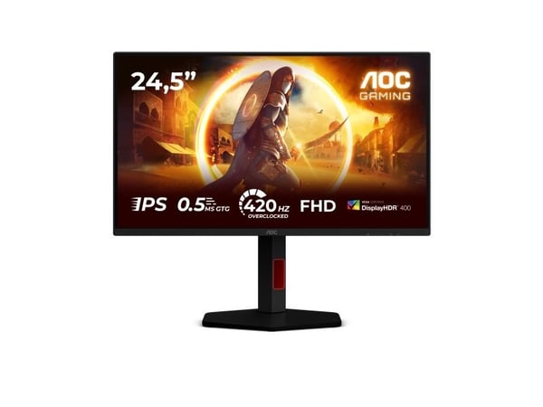AOC G4 25G4KUR, 62,2 cm (24.5"), 1920 x 1080 pikseliä, Full HD, LED, 1 ms, musta, Punainen