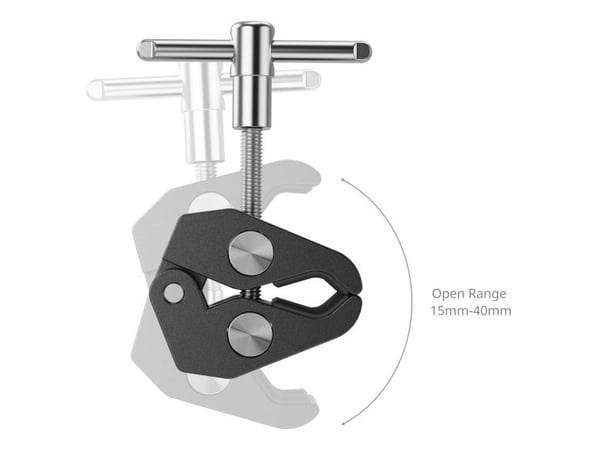 SmallRig 5605, Monteringsklemme, Sort, Rustfritt stål, Aluminium, 1/4-20", 85,6 mm, 23,3 mm