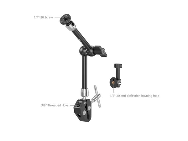 SmallRig 5605, Monteringsklemme, Sort, Rustfritt stål, Aluminium, 1/4-20", 85,6 mm, 23,3 mm