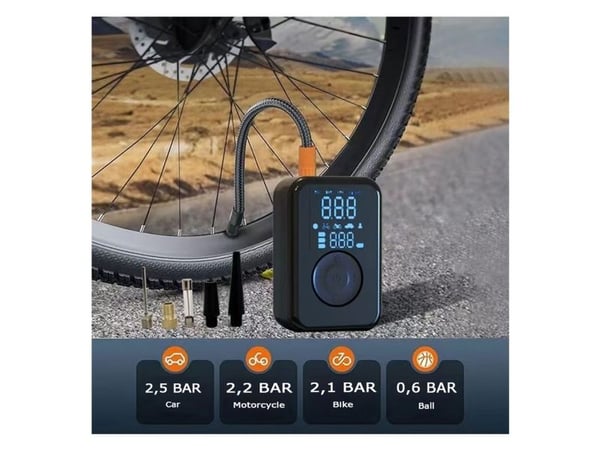 PATONA 4223, Cykel, Bil, Uppblåsbar utrustning, 10,3 Bar, 45 l/min, Svart, 0 - 1,5 psi, USB Type-C