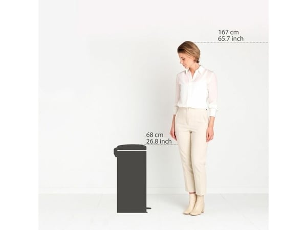 Brabantia pedalbøtte NewIcon 30 liter Warm Gold