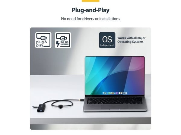 StarTech.com - Hubb - 4 x USB 3.2 Gen 1 - skrivbordsmodell