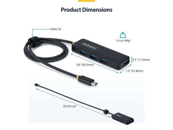 StarTech.com - Hubb - 4 x USB 3.2 Gen 1 - skrivbordsmodell