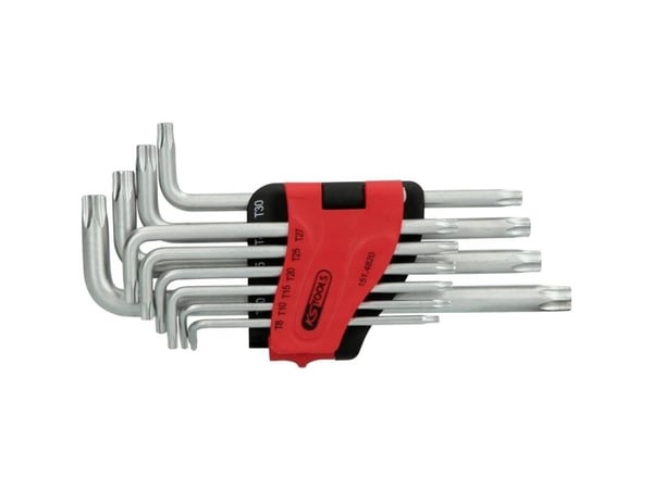 KS Tools 151.4820, L-torx-nøkkel, Metallisk, Kromvanadiumstål, 314 g, 10 stykker