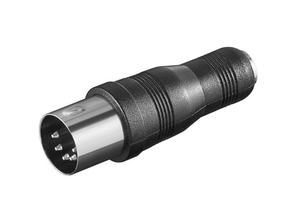 Goobay 12403, 5 pin DIN, 3,5 mm, Sort