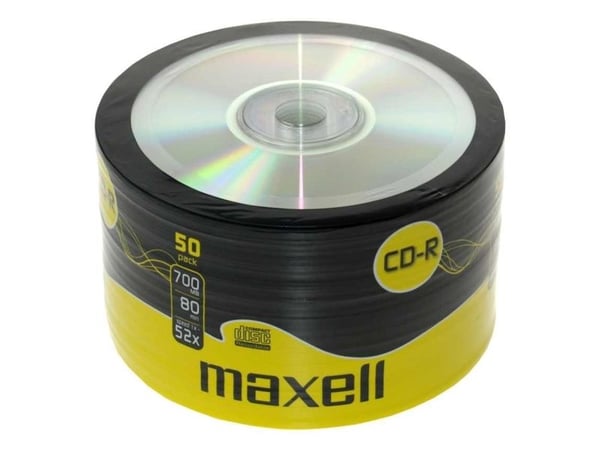 Maxell 624036, 52x, CD-R, 120 mm, 700 MB, Krympeplast, 50 stykker