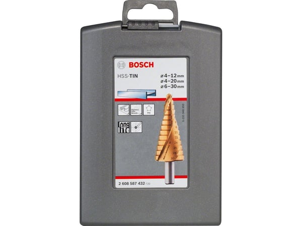 BOSCH HSS-TiN porrasporanterä kpl 3 kpl 4-12,4-20,6-30