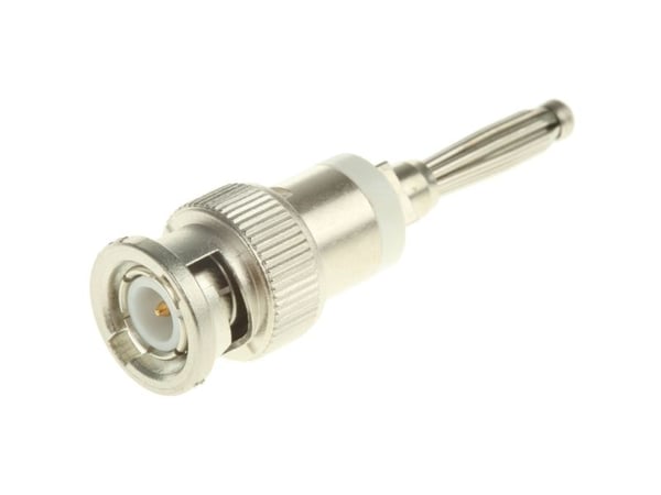 Telegärtner J01008A0628 Mätadapter BNC-kontakt - Lamellakontakt 4 mm Silver