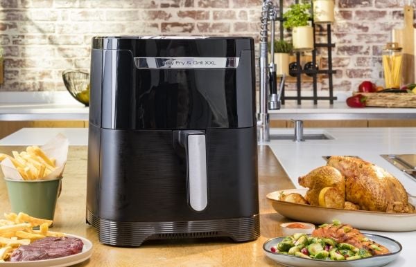 Tefal Easy Fry & Grill EY8018, Varmluftsfrityr, 6,5 l, 1,5 kg, 8 person(er), Sort, Berøringskontroll