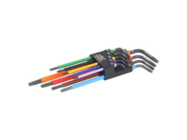 Bahco TORX® avainsarja värillisillä avaimilla, pitkä malli, 9 kpl