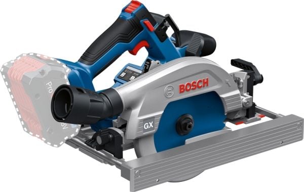 Bosch GKS 18V-57-2 GX, Sponplate, Tre, Sort, Blå, Børsteløs, 16,5 cm, 5000 RPM, 2 cm - SOLO