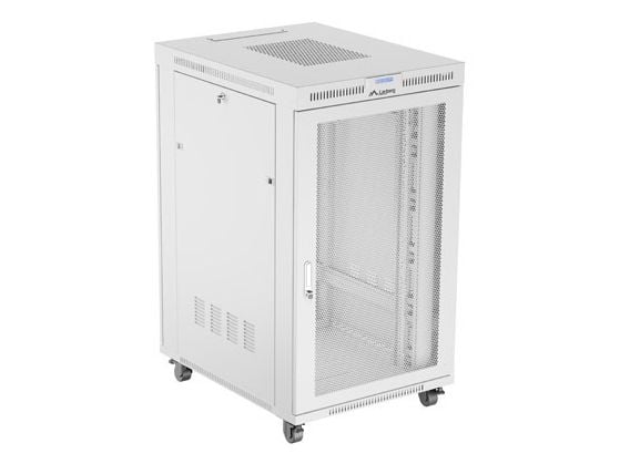 19" 27U 800X1000 GRÅ LCD PERFORERAD DÖRR LANBERG INSTALLATIONSRACK (FLAT PACK)