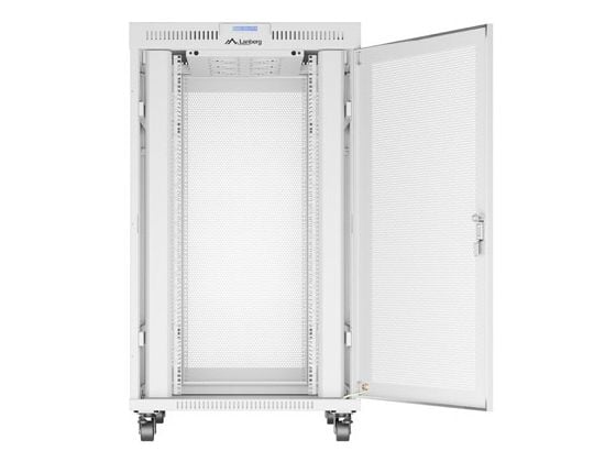 19" 27U 800X1000 GRÅ LCD PERFORERAD DÖRR LANBERG INSTALLATIONSRACK (FLAT PACK)