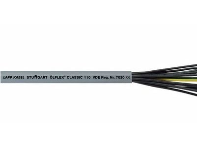 Lapp ÖLFLEX CLASSIC 110, Keskijännitekaapeli, Harmaa, Polyvinyylikloridi (PVC), Polyvinyylikloridi (PVC), Kupari, 2.5 mm²