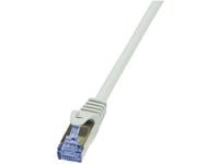 LogiLink PrimeLine - Koblingskabel - RJ-45 (hann) til RJ-45 (hann) - SFTP, PiMF - CAT 6a - halogenfri, formstøpt, uten hindringer - grå
