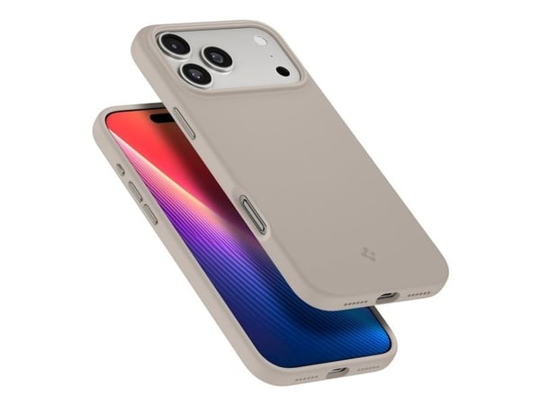 Spigen Silicone Fit (MagFit), Etui, Apple, iPhone 17 Pro, 16 cm (6.3"), Steinfarge