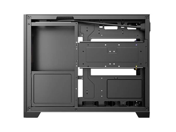 Antec Flux M - Kompakttårn - micro ATX - sidepanel med vindu (herdet glass) - ingen strømforsyning - USB/lyd