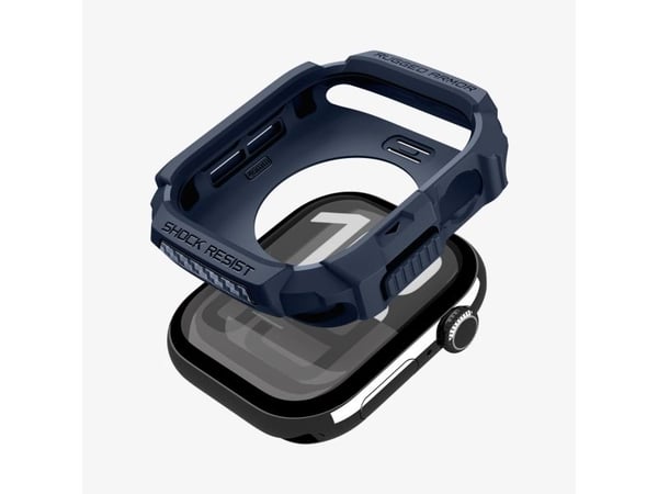 Spigen Rugged Armor 2, Etui, Smartklokke, Marineblå, Apple, Apple Watch 10/11 (42mm), Termoplastisk polyuretan (TPU)