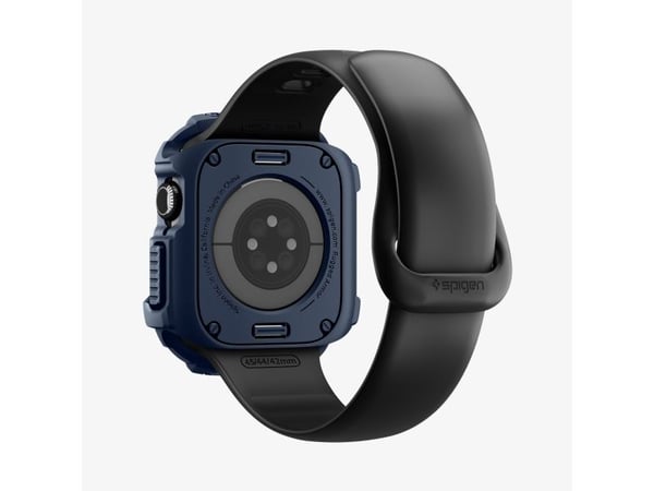 Spigen Rugged Armor 2, Etui, Smartklokke, Marineblå, Apple, Apple Watch 10/11 (42mm), Termoplastisk polyuretan (TPU)