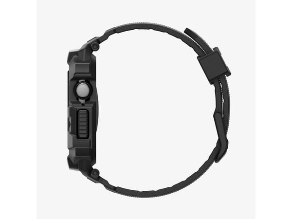 Spigen Rugged Armor Pro 2, Etui, Smartklokke, Svart, Apple, Apple Watch 10/11 (46mm), Termoplastisk polyuretan (TPU)