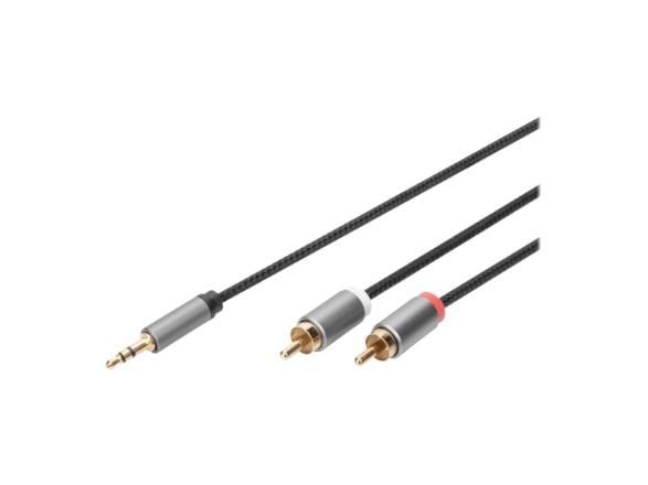 DIGITUS - Audiokapeli - stereo mini-jackstik han til RCA x 2 han - 1 m - lajittelu