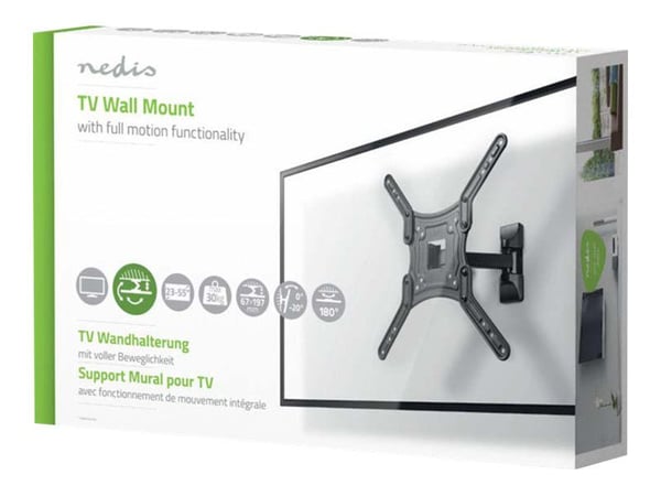 Nedis TVWM1450BK, 94 cm (37"), 177,8 cm (70"), 100 x 100 mm, 600 x 400 mm, Plast, Stål, Sort
