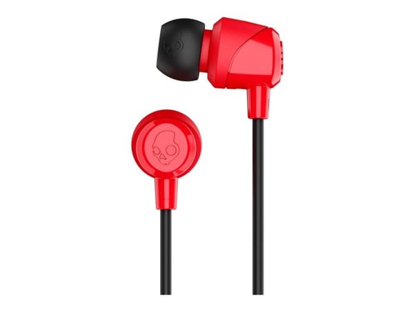 Skullcandy Jib - Ørepropper med mikrofon - i øret - kablet - 3,5 mm jakk - lydisolerende - rød, svart