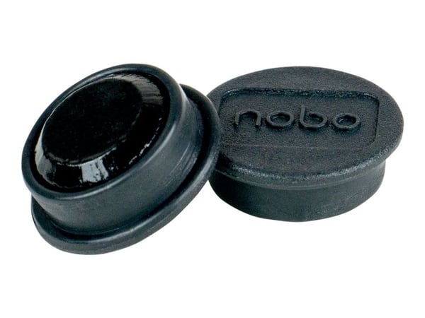 Nobo - Magnet - 2 cm diameter - svart (en pakke 8) - for P/N: 1900925, 1900933, 1900940, QB05142AS, QB05442ASTD, QB05742C, QBPE1812, QBPE9060