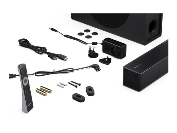 Sharp HT-SBW310 - Lydplankesystem - for TV - 2,1 kanaler - trådløs - Bluetooth - 120 watt (Total) - matt svart