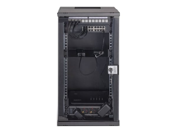 Digitus SOHO PRO Series - Skap - 315 x 300 mm (W x D) - veggmonterbar - RAL 9005, svart - 12U - 10"