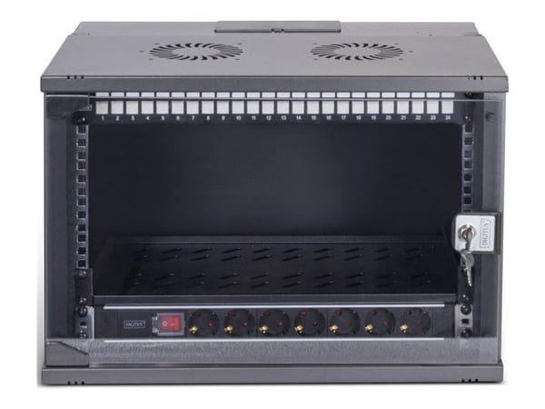 Digitus SOHO PRO Series - Skåp - 540 x 400 mm (BxD) - väggmontering - RAL 9005, svart - 7U - 19"