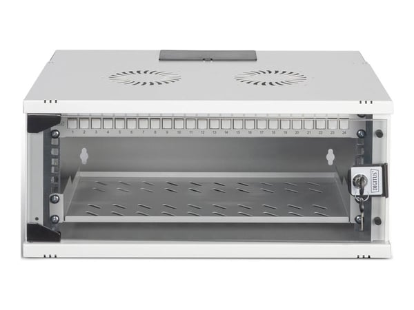 Digitus SOHO PRO Series - Skåp - 540 x 400 mm (BxD) - väggmontering - RAL 7035, ljusgrå - 4U - 19"