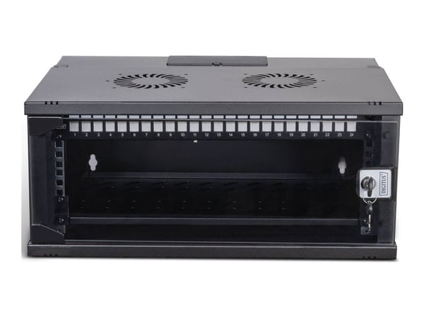 Digitus SOHO PRO Series - Skåp - 540 x 400 mm (BxD) - väggmontering - RAL 9005, svart - 4U - 19"