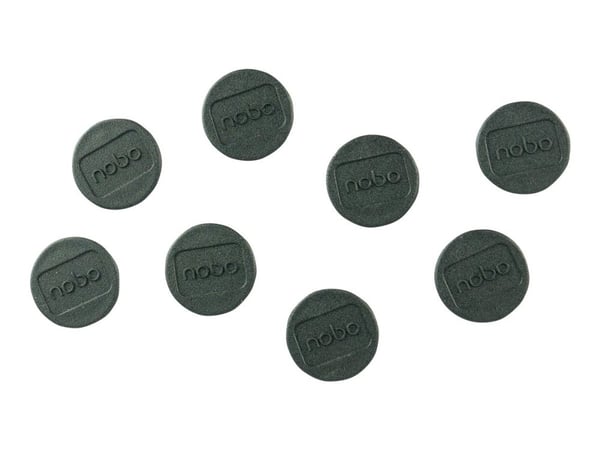 Nobo - Magnet - 2 cm diameter - svart (en pakke 8) - for P/N: 1900925, 1900933, 1900940, QB05142AS, QB05442ASTD, QB05742C, QBPE1812, QBPE9060